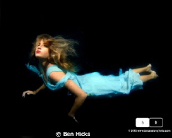 Shot in my pool, black background and 3 strobes.  Daylight. by Ben Hicks 